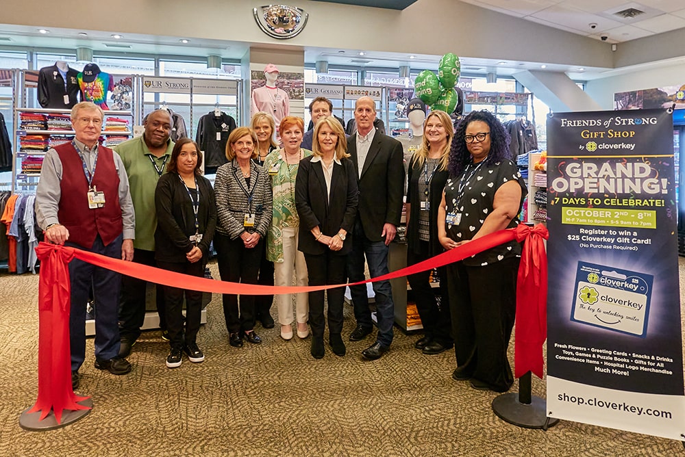 Ribbon cutting ceremony at the grand opening of the Friends of Strong gift shop at Strong Memorial Hospital by Cloverkey