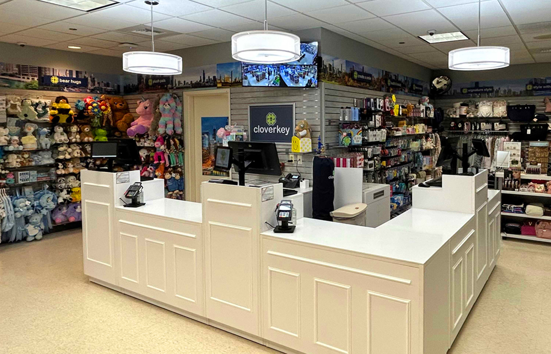 Front register at the Cloverkey gift shop at John Stroger Hospital of Cook County