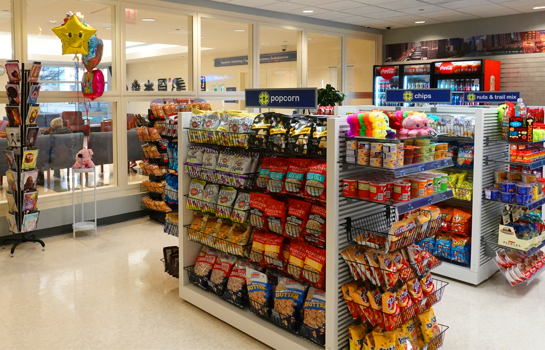 Candy & snacks at the Cloverkey gift shop at John Stroger Hospital of Cook County