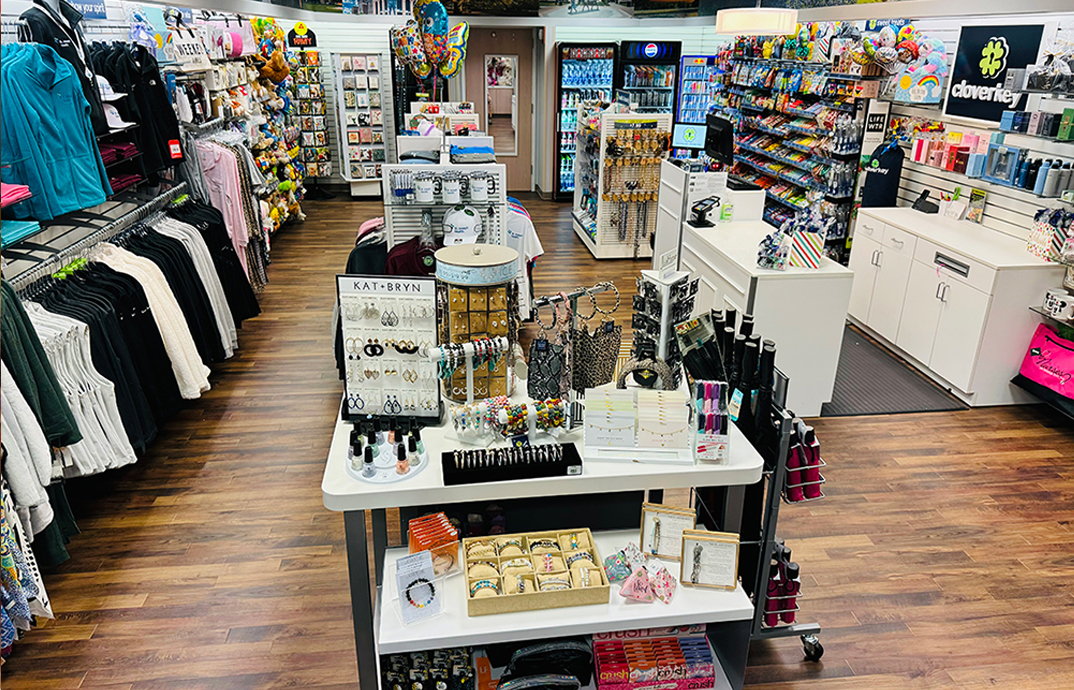 Fashion accessories at the Cloverkey gift shop at CHI St. Joseph Health Regional Hospital
