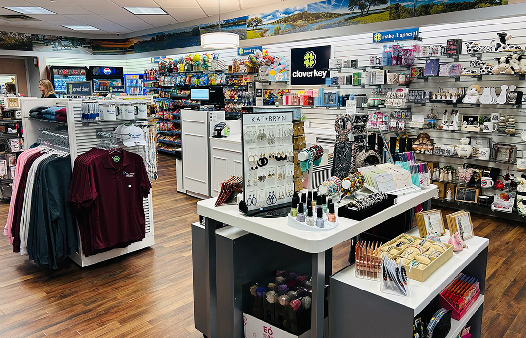 Front register at the Cloverkey gift shop at CHI St. Joseph Health Regional Hospital