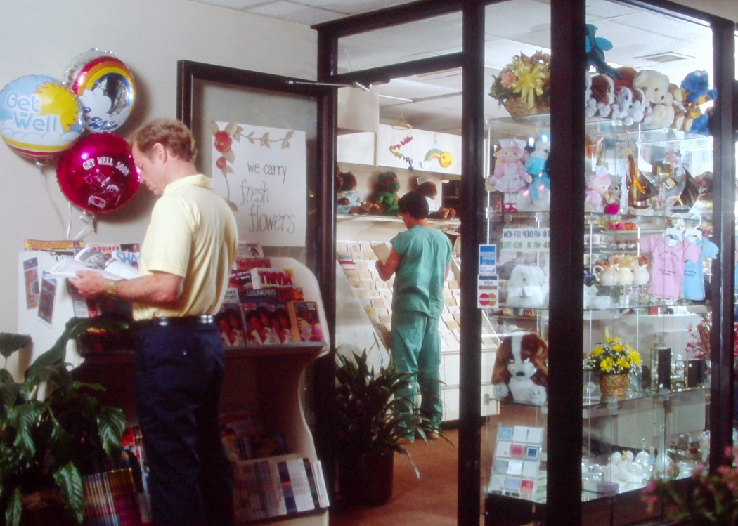 Lori's hospital gift shop in Plano, Texas in the 1980s