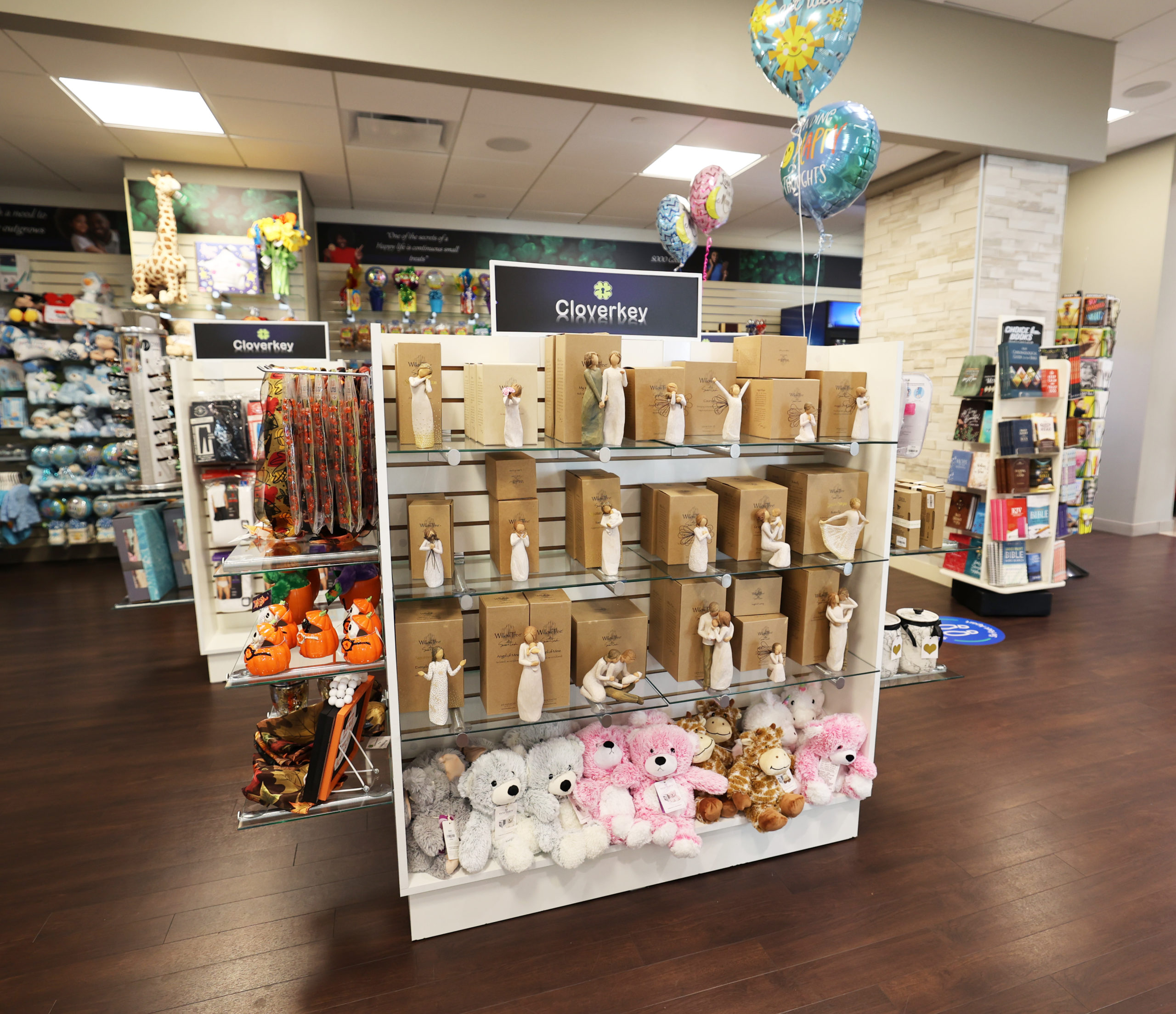 Cloverkey merchandise located inside the Texas Health Huguley Hospital Gift Shop