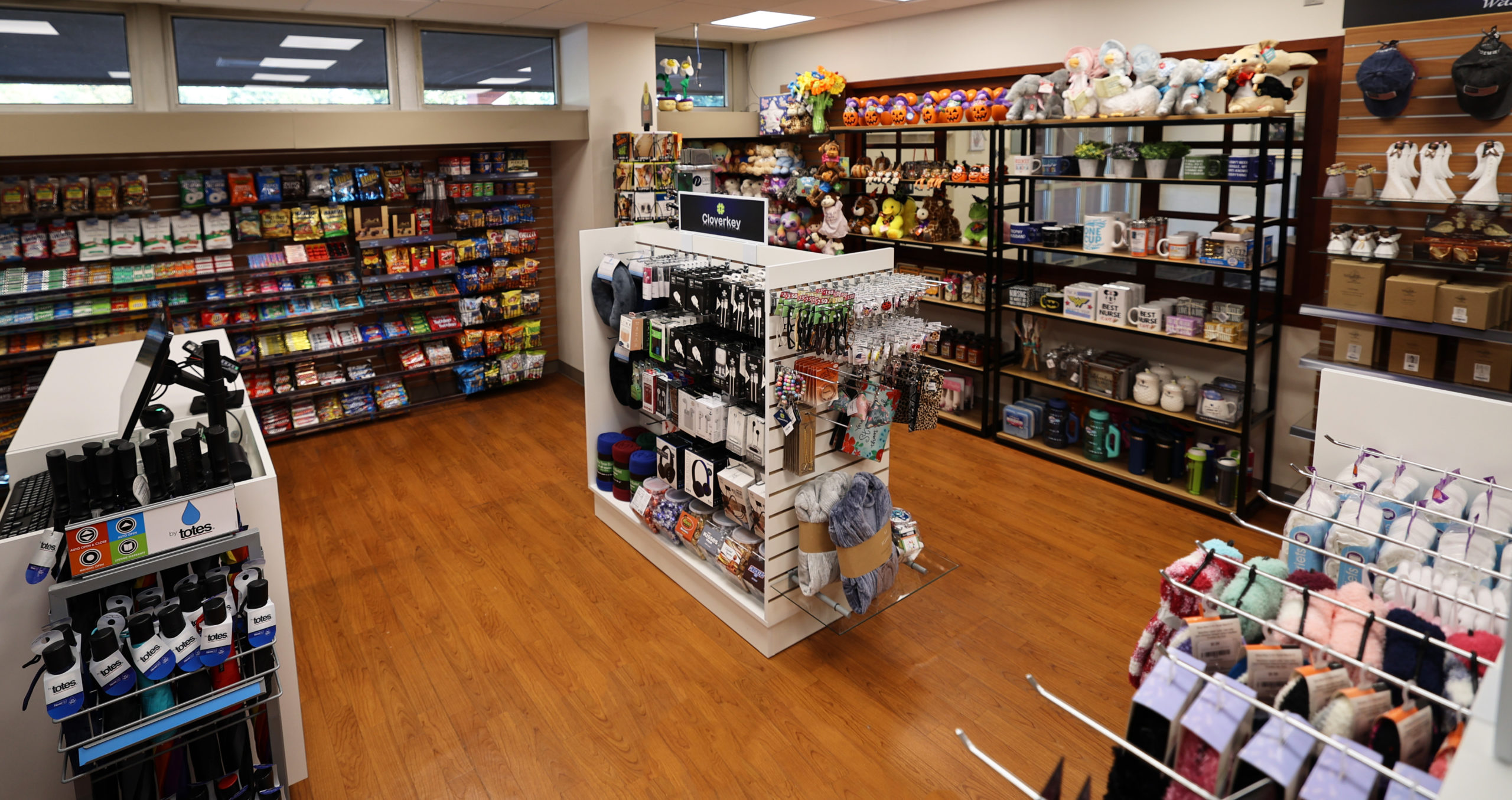 Interior photo of merchandise inside the gift shop in Jefferson Stratford Hospital