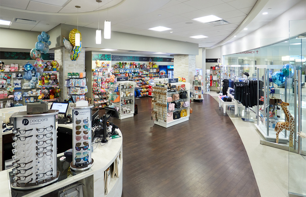 Hospital gift shop items at the Cloverkey gift shop at Texas Health Huguley Hospital
