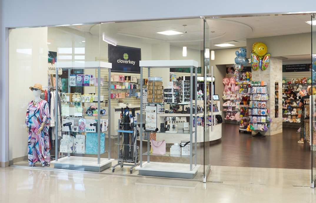 Entrance to the Cloverkey gift shop at Texas Health Huguley Hospital