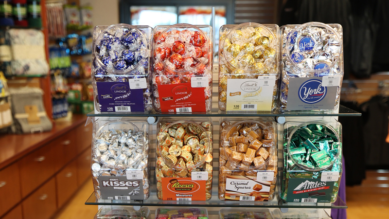 Changemaker impuse buy candy at a Cloverkey hospital gift shop