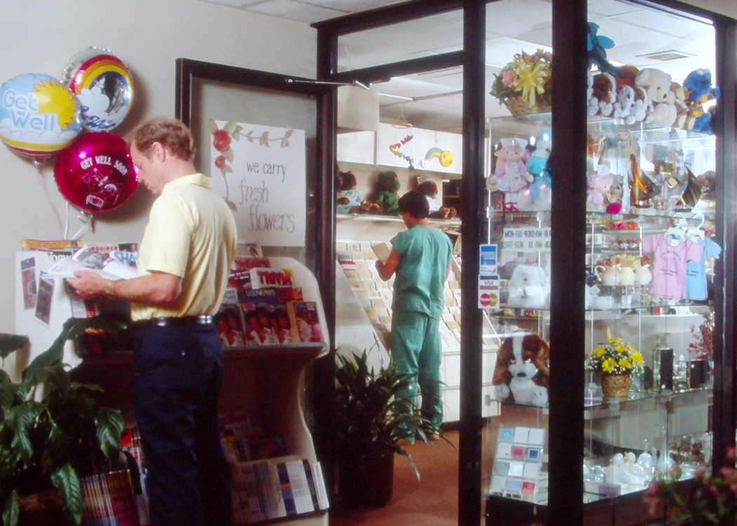 Interior of the original Lori's hospital gift shop in Plano, Texas in the 1980s